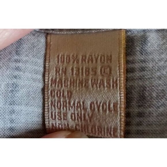 Campia Moda Men's L Tropical Palm Tree Print Short Sleeve Button-Down Shirt - Picture 13 of 14